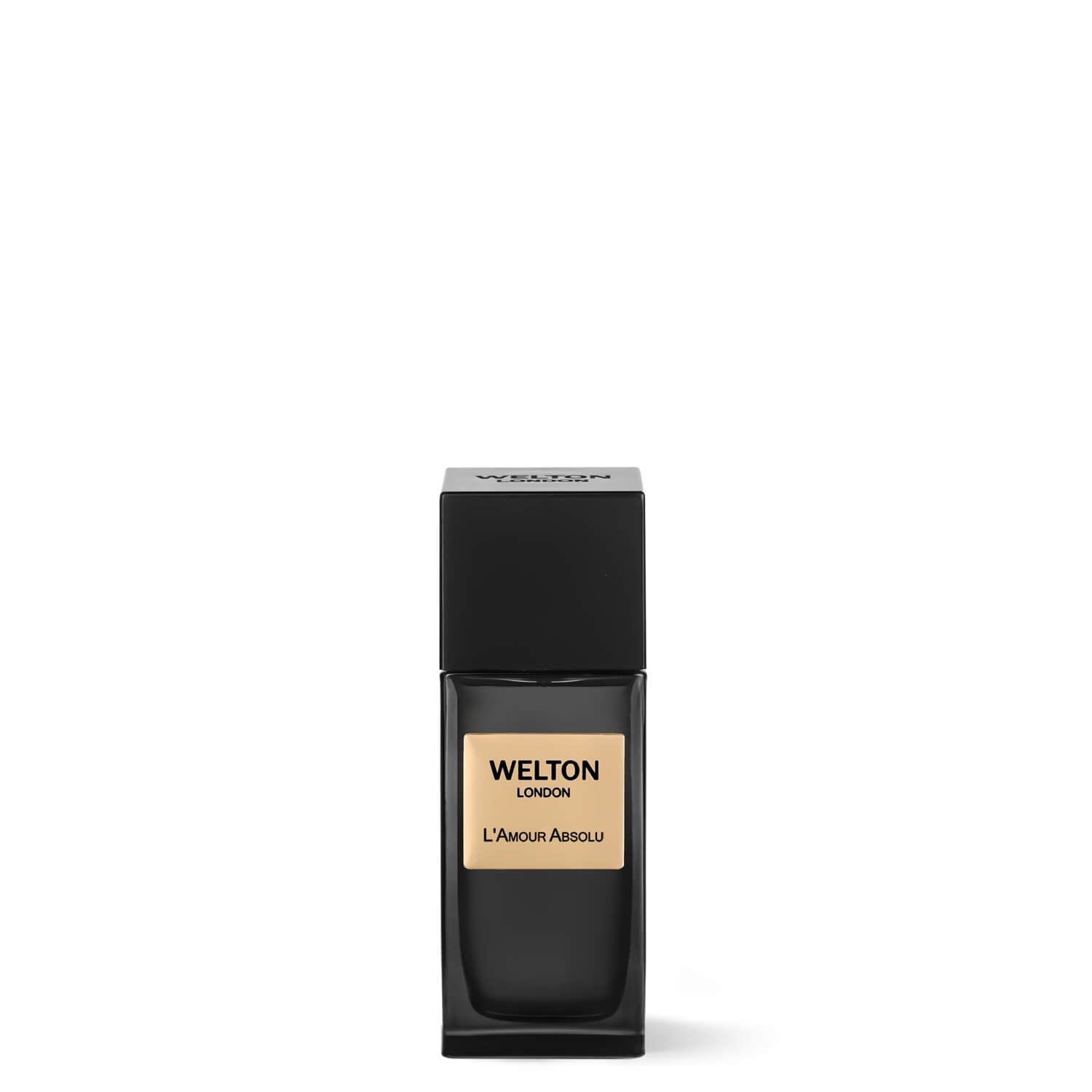 luxury niche brand black cubic design minimalist style oriental gourmand fragrance l'amour absolu high quality extrait de parfum perfume extract refillable eco designed sustainable bottle unisex perfume brand