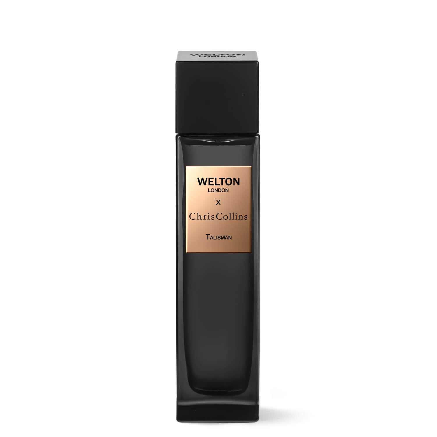 collab welton and  chris collins niche perfume brand black cubic design minimalist style spicy floral amber fragrance talisman luxury collection high quality extract unisex fragrance