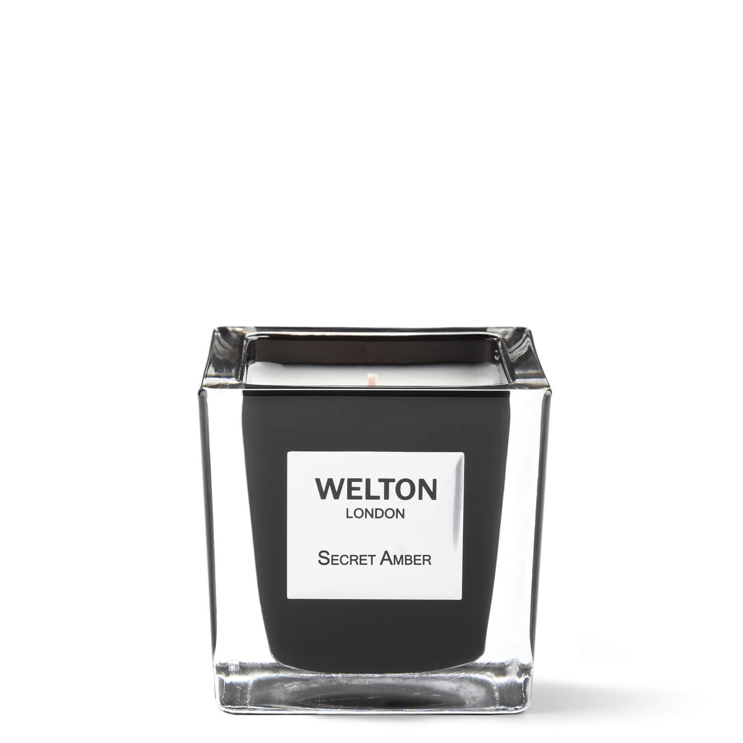 luxury scented candle black cubic design minimalist style floral rose amber musky scent high quality home fragrance to match your interior