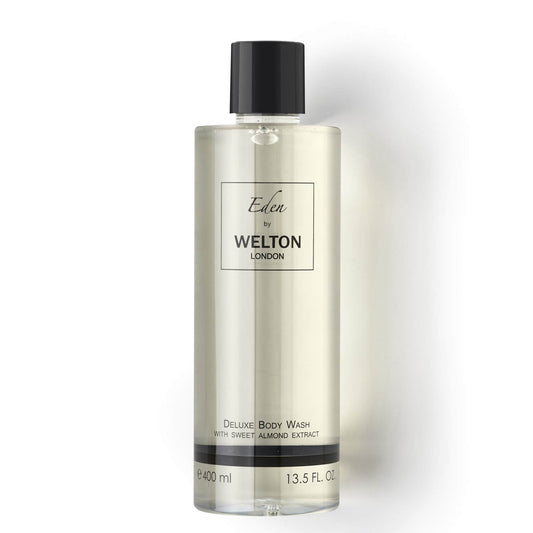luxury body wash with sweet almond fragrance geranium jasmine minimalist style floral citrus woody scent high quality product vegetable vegetable olive coconut oil organic natural ingredient