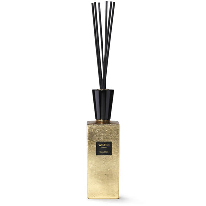 luxury home fragrance diffuser XL large gold cubic design minimalist style powdery musky scent high quality home fragrance to match your interior