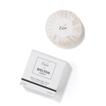 Load image into Gallery viewer, luxury perfumed solid soap with sweet almond fragrance geranium jasmine minimalist style floral citrus woody scent high quality product vegetable coco rapeseed oil natural ingredient palm oil free
